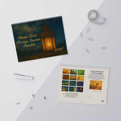 Rumi Love Poetry Quotes 2026 Wall Calendar – Spiritual Inspiration