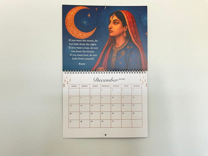 Rumi Love Poetry Quotes 2026 Wall Calendar – Spiritual Inspiration