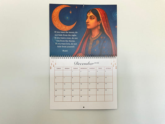 Rumi Love Poetry Quotes 2026 Wall Calendar – Spiritual Inspiration