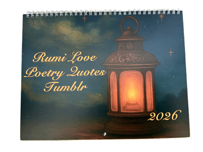 Rumi Love Poetry Quotes 2026 Wall Calendar – Spiritual Inspiration