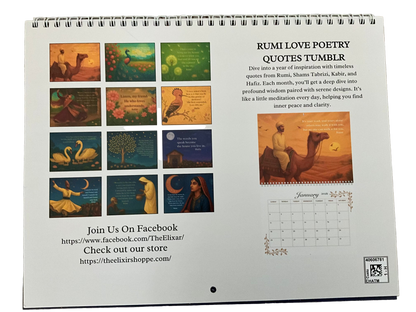 Rumi Love Poetry Quotes 2026 Wall Calendar – Spiritual Inspiration