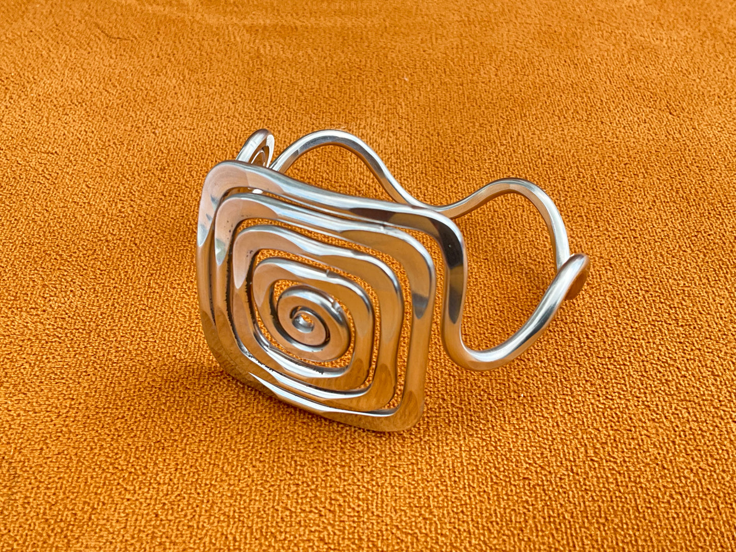 Handcrafted Spiral Cuff Bracelet – Hypoallergenic Aluminum Jewelry