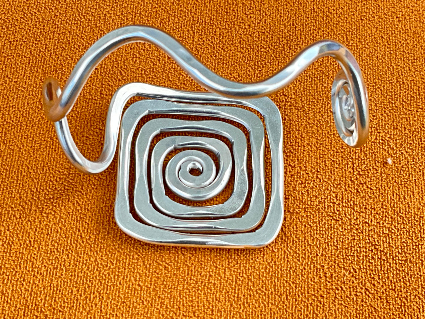 Handcrafted Spiral Cuff Bracelet – Hypoallergenic Aluminum Jewelry