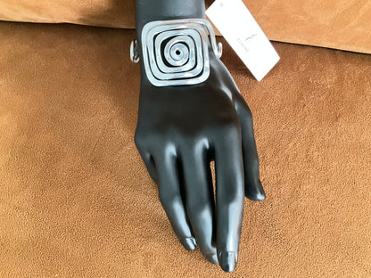 Handcrafted Spiral Cuff Bracelet – Hypoallergenic Aluminum Jewelry