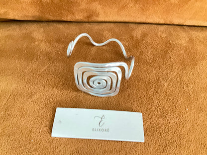 Handcrafted Spiral Cuff Bracelet – Hypoallergenic Aluminum Jewelry