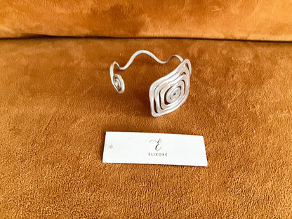 Handcrafted Spiral Cuff Bracelet – Hypoallergenic Aluminum Jewelry