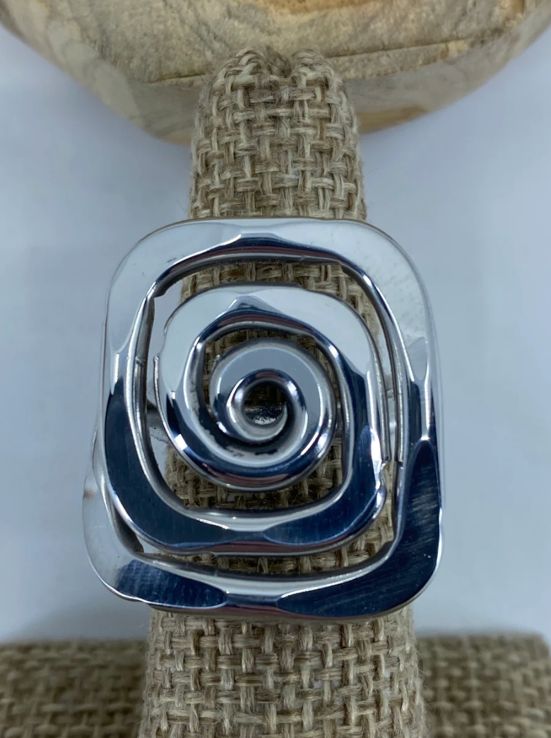 Square Spiral Adjustable Ring